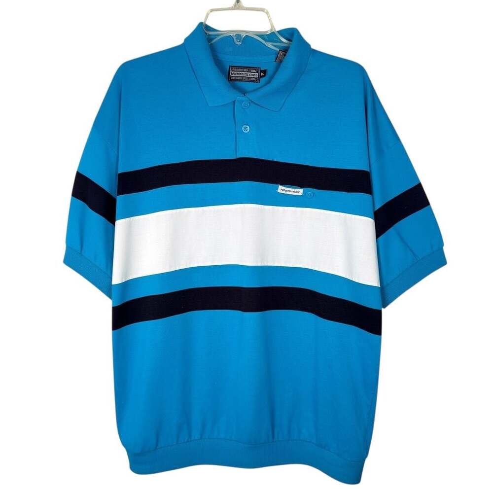 Members Only XL Vintage Striped Polo Shirt